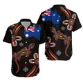 Aboriginal Dot Hawaiian Shirt Lizard and Flag - Vibe Hoodie