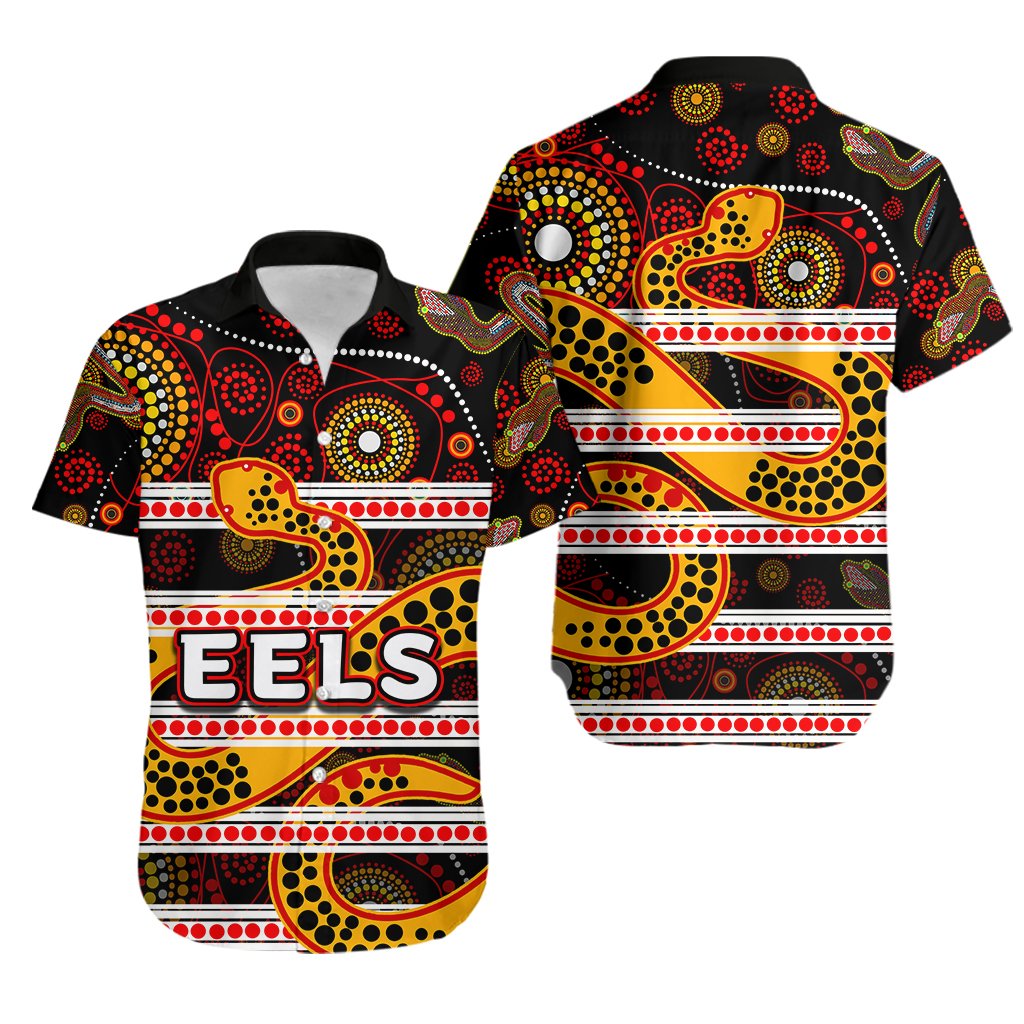 parramatta-eels-hawaiian-shirt-tribal-style-black