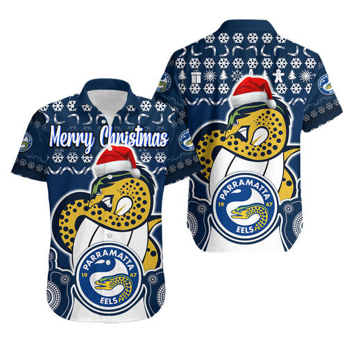 parramatta-eels-christmas-vibe-with-aboriginal-dot-panting-style-hawaiian-shirt