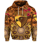 Hawthorn Hawks ANZAC Zip Up And Pullover Hoodie Indigenous Vibes LT8