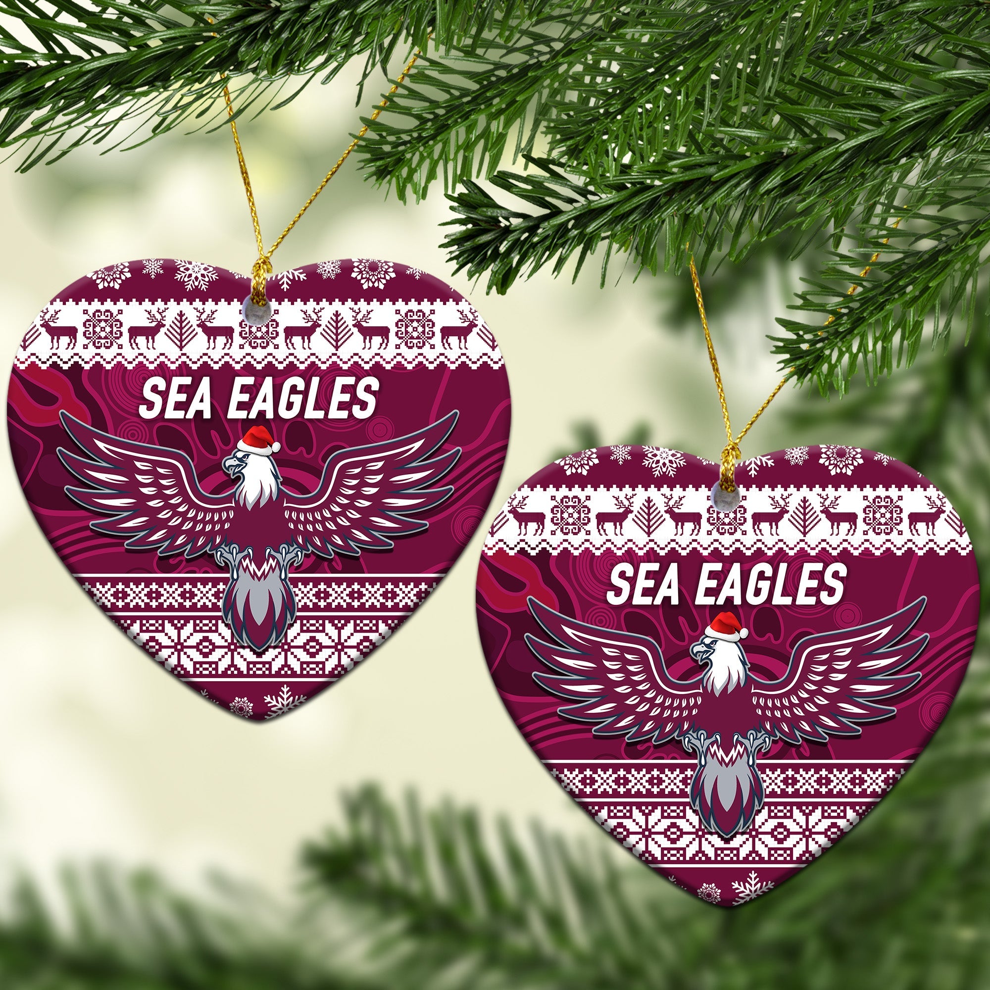 manly-warringah-sea-eagles-christmas-ornament-simple-style