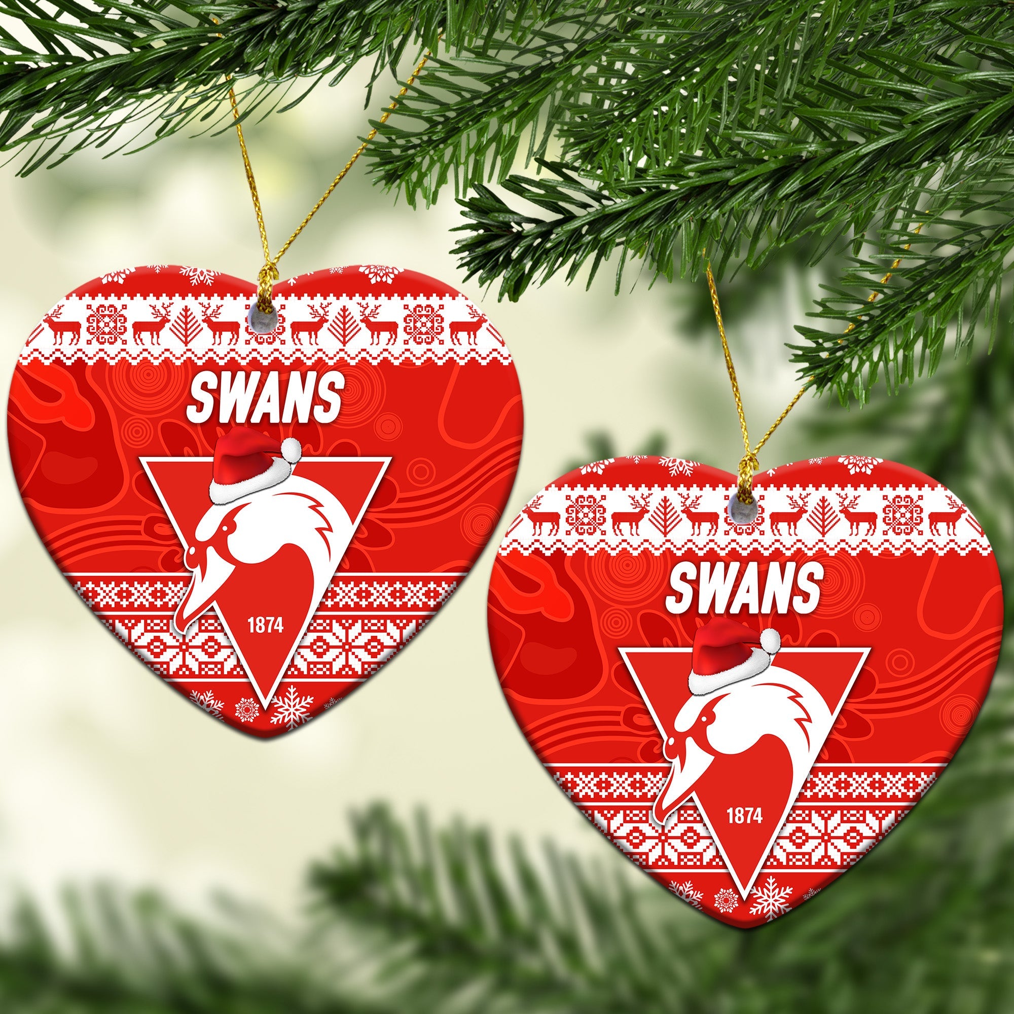 sydney-swans-christmas-ornament-simple-style