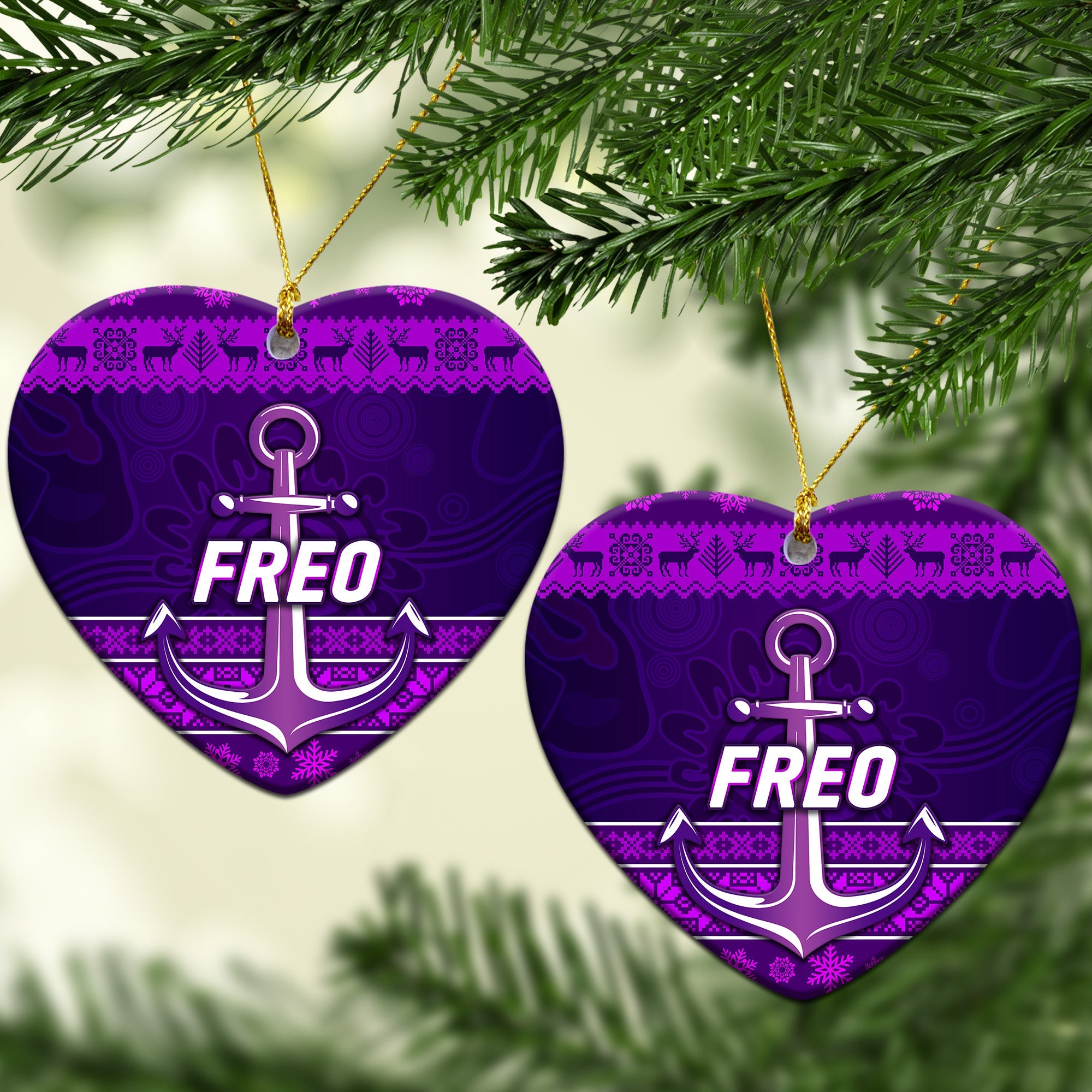 fremantle-dockers-christmas-ornament-simple-style-purple