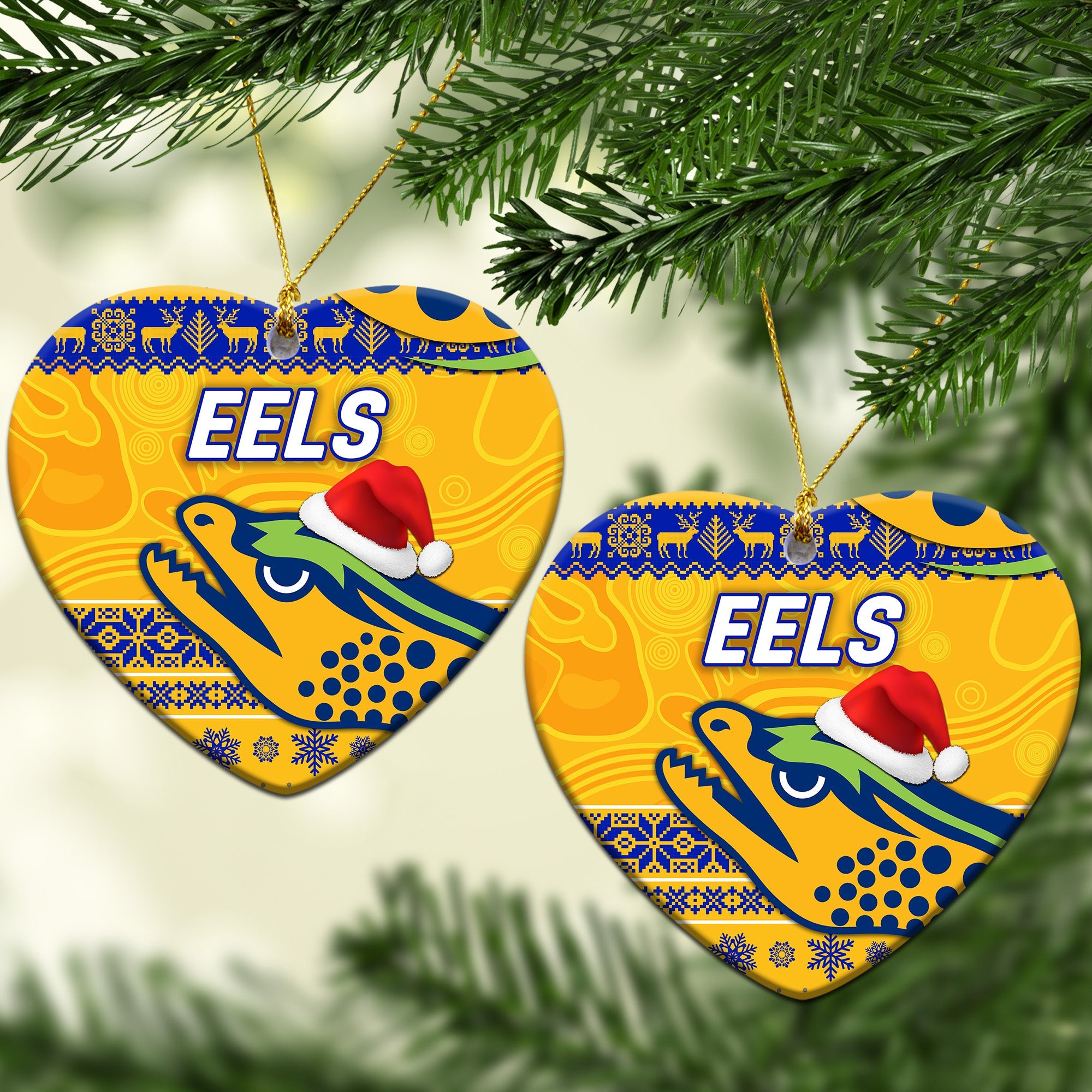 parramatta-eels-christmas-ornament-simple-style-gold