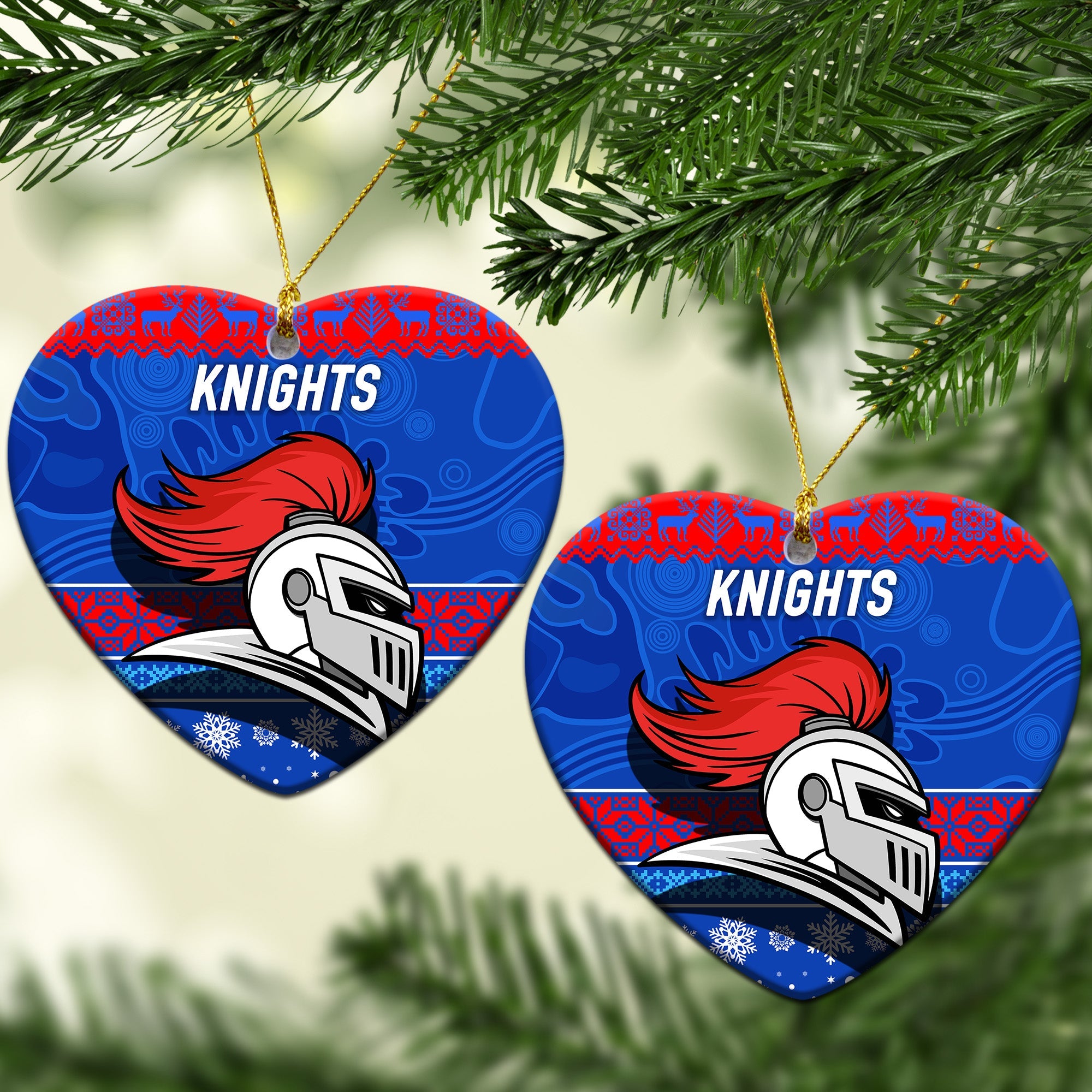 newcastle-knights-christmas-ornament-simple-style