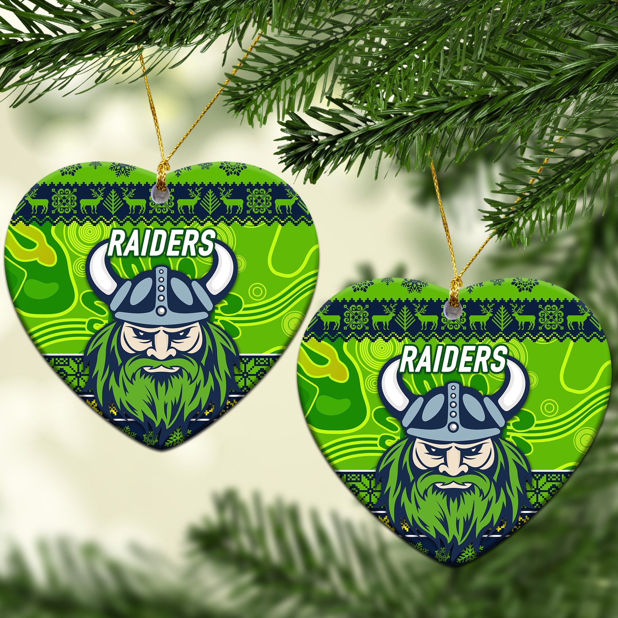 canberra-raiders-christmas-ornament-simple-style-navy-green