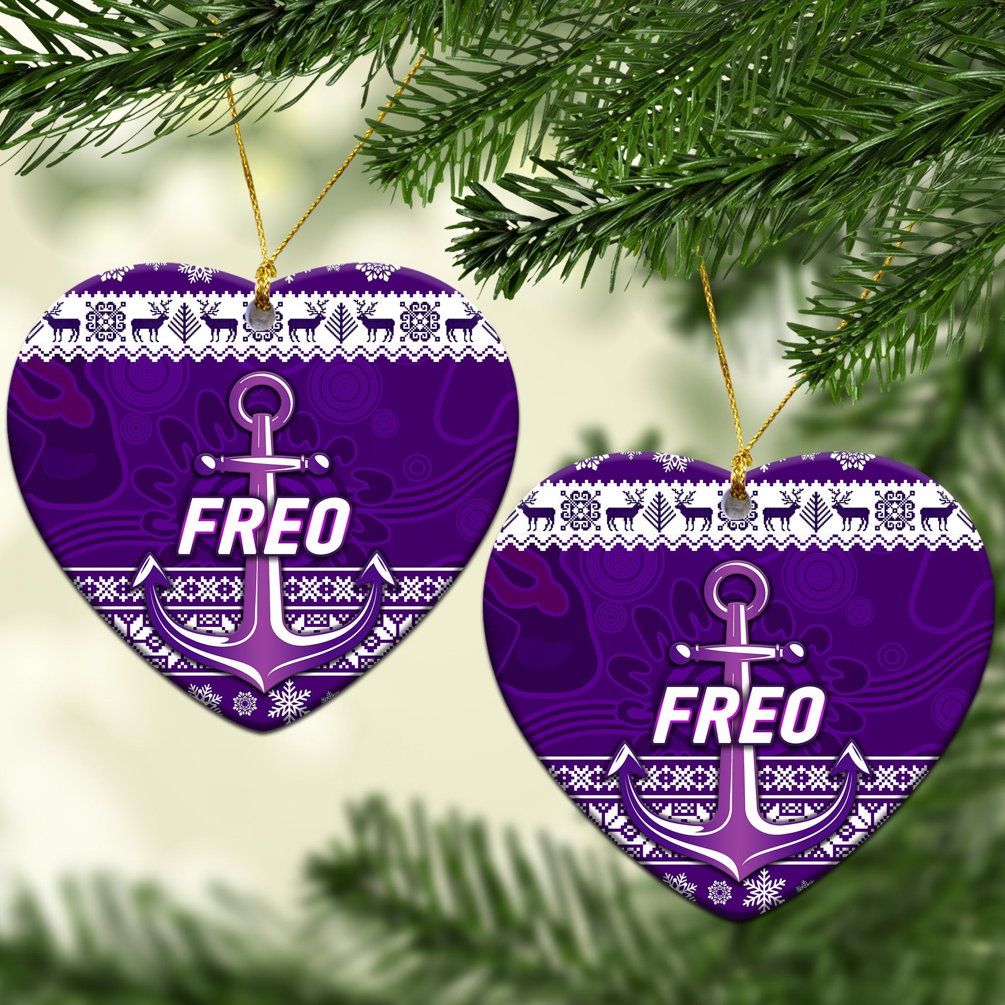 fremantle-dockers-christmas-ornament-simple-style-white