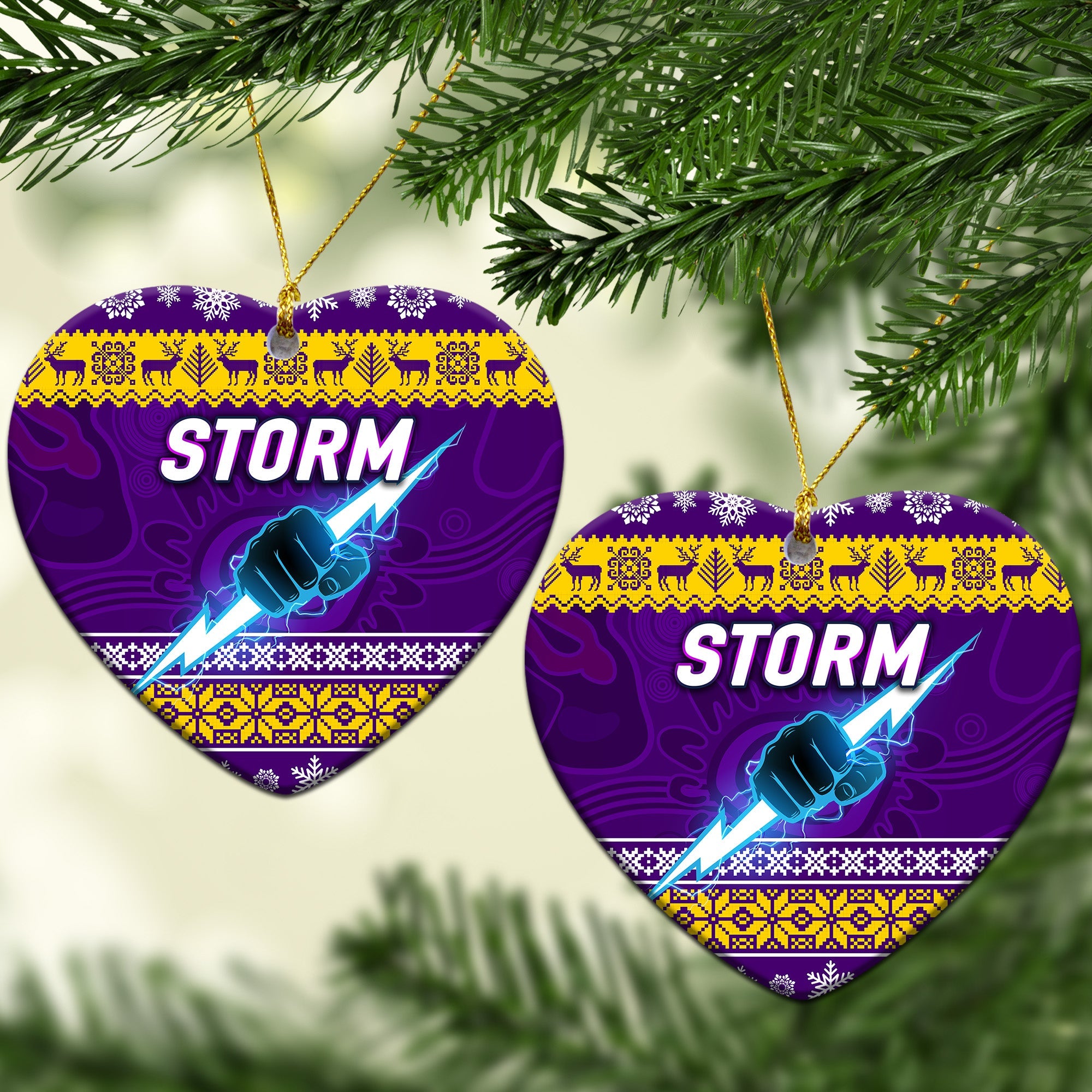 melbourne-storm-christmas-ornament-simple-style-purple