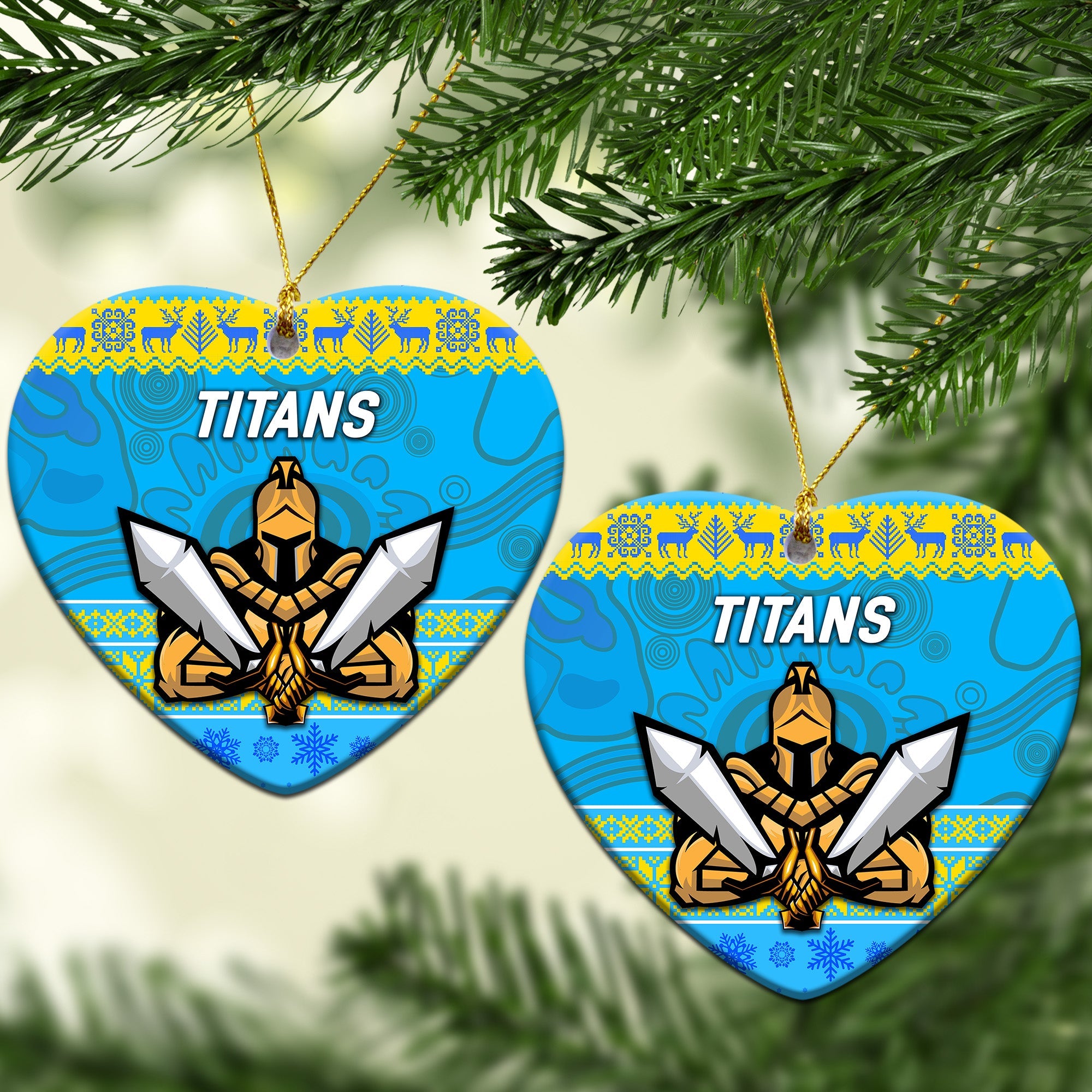 gold-coast-titans-christmas-ornament-simple-style