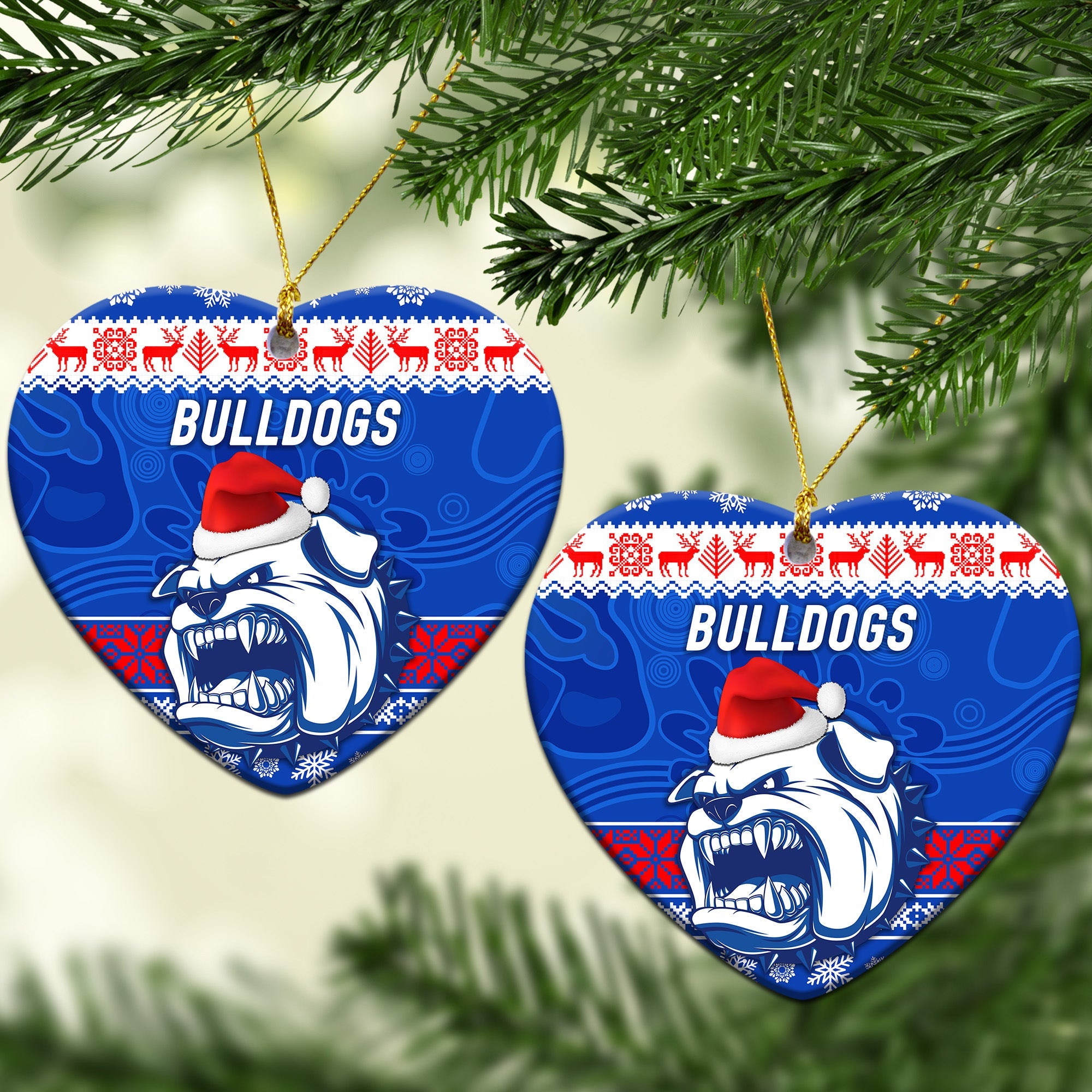 western-bulldogs-bulldogs-christmas-ornament-simple-style