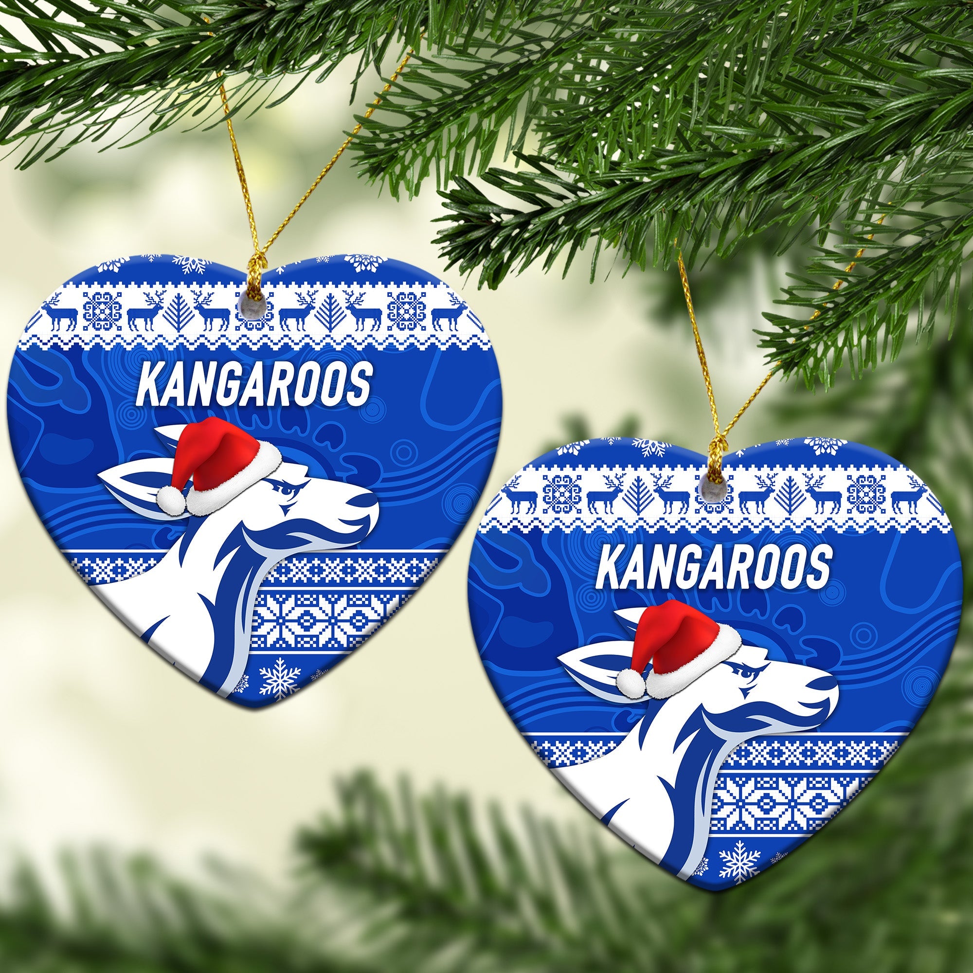 north-melbourne-kangaroos-christmas-ornament-simple-style