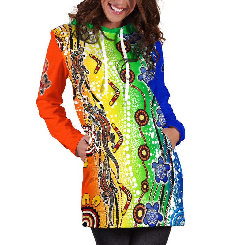 naidoc-aboriginal-lizard-and-turtle-hoodie-dress