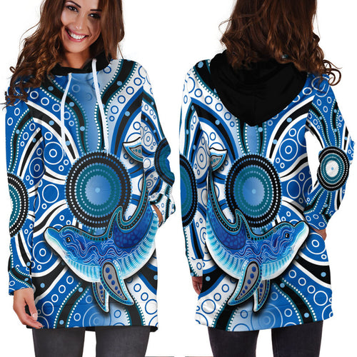 aboriginal-dolphins-hoodie-dress-blue-sea