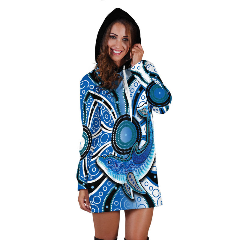 aboriginal-dolphins-hoodie-dress-blue-sea