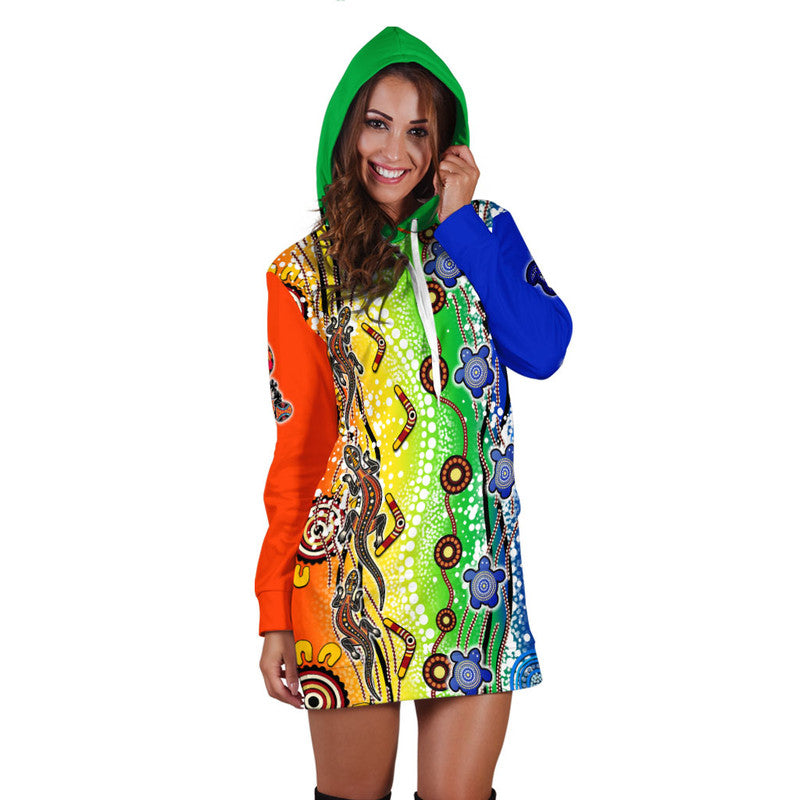naidoc-aboriginal-lizard-and-turtle-hoodie-dress