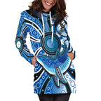 aboriginal-dolphins-hoodie-dress-blue-sea