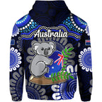australia-koala-aboriginal-zip-up-and-pullover-hoodie-koala-hugging-rugby-ball-blue