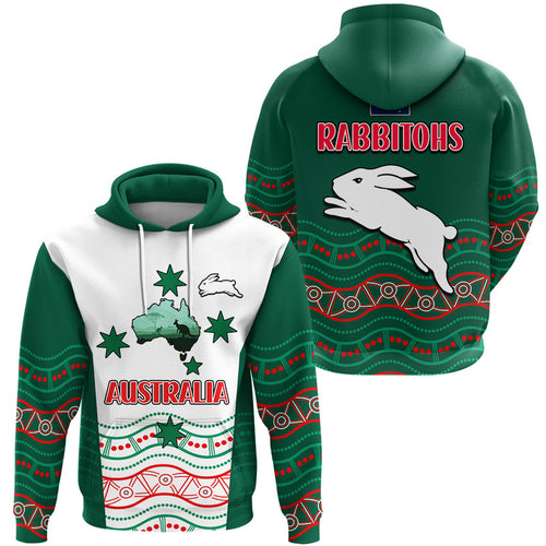 rabbitohs-australia-day-zip-up-and-pullover-hoodie-flag-map-and-aboriginal-wave