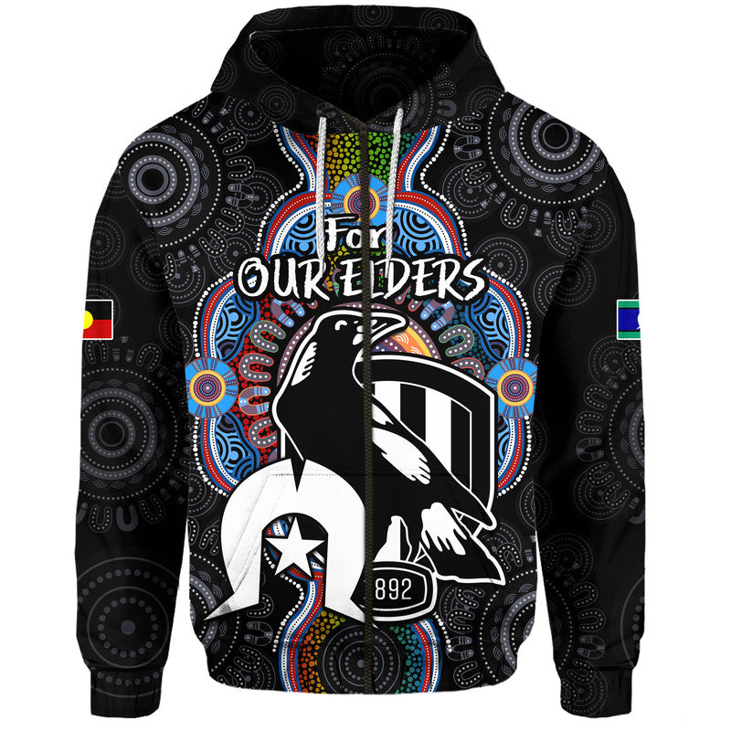 custom-text-and-number-magpies-football-naidoc-week-2023-zip-up-and-pullover-hoodie-for-our-elders-indigenous