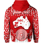 custom-personalised-australian-koala-christmas-vibe-with-aboriginal-dot-painting-style-no2-zip-up-and-pullover-hoodie