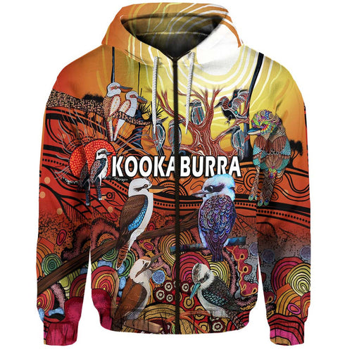 australia-kookaburra-dreaming-aboriginal-arty-style-zip-up-and-pullover-hoodie