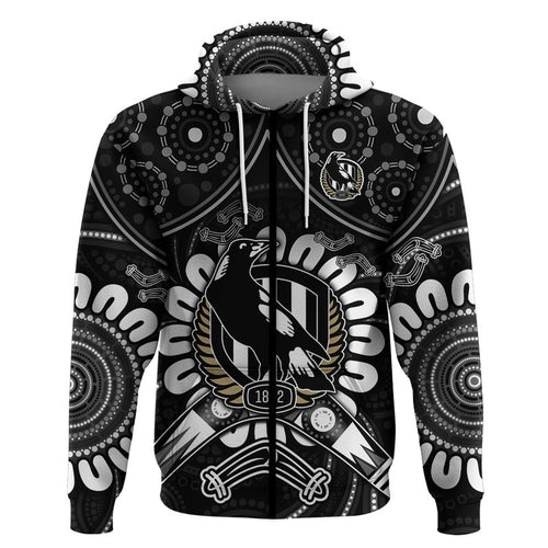 custom-personalised-magpies-football-zip-up-and-pullover-hoodie-boomerang-indigenous-dots