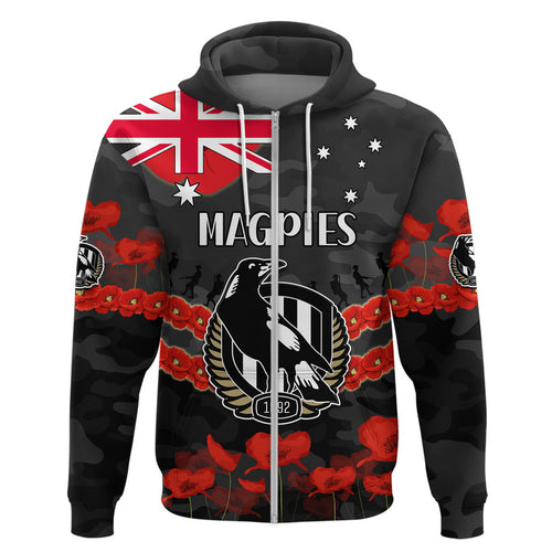 custom-personalised-magpies-football-anzac-zip-up-and-pullover-hoodie-lest-we-forget