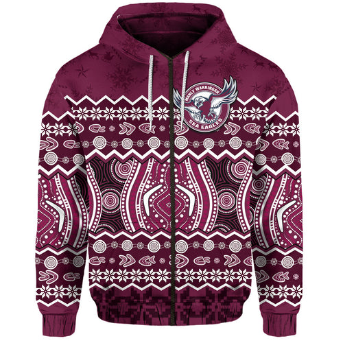 custom-personalised-manly-warringah-maroon-sea-eagles-christmas-vibe-zip-up-and-pullover-hoodie