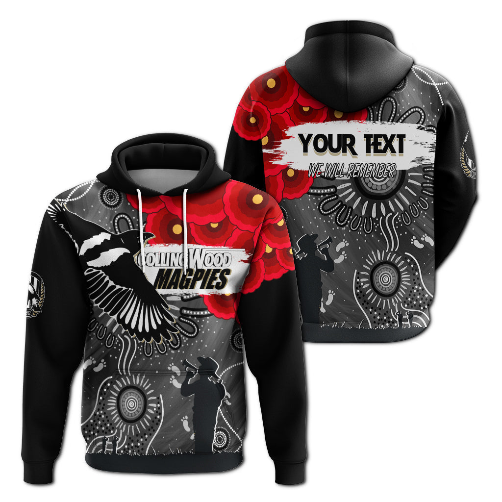 custom-personalised-collingwood-magpies-indigenous-anzac-day-hoodie-we-will-remember