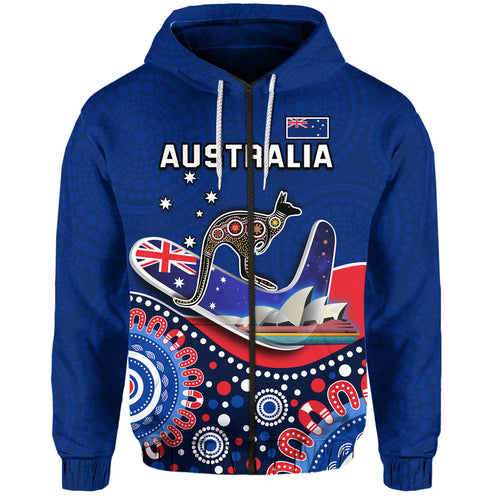 custom-personalised-australia-day-zip-up-and-pullover-hoodie-indigenous-kangaroo-and-boomerang