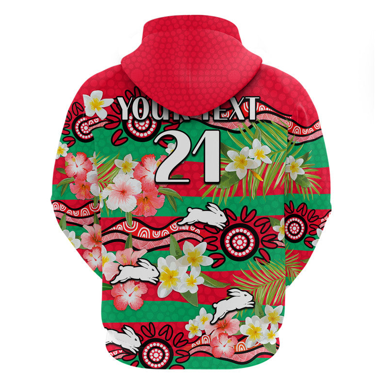 custom-personalised-rabbitohs-rugby-zip-up-and-pullover-hoodie-tropical-flowers-and-palm-hawaiian-style