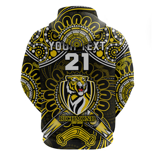 custom-personalised-richmond-tigers-football-zip-up-and-pullover-hoodie-boomerang-indigenous-dots