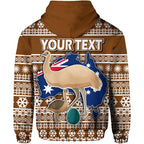 custom-personalised-australian-emu-christmas-vibe-with-aboriginal-dot-painting-style-zip-up-and-pullover-hoodie