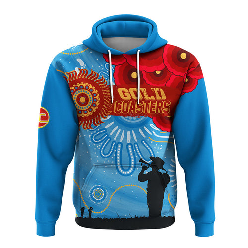 custom-personalised-gold-coaster-sunnies-indigenous-anzac-day-hoodie-we-will-remember