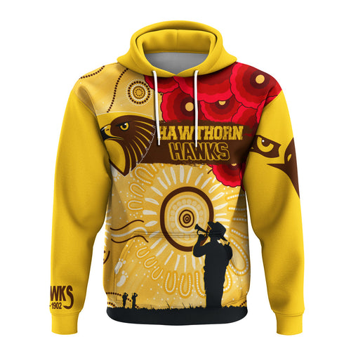 custom-personalised-hawthorn-hawks-indigenous-anzac-day-hoodie-we-will-remember