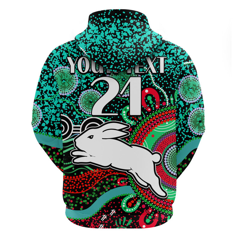 custom-personalised-rabbitohs-rugby-zip-up-and-pullover-hoodie-aboriginal-dots