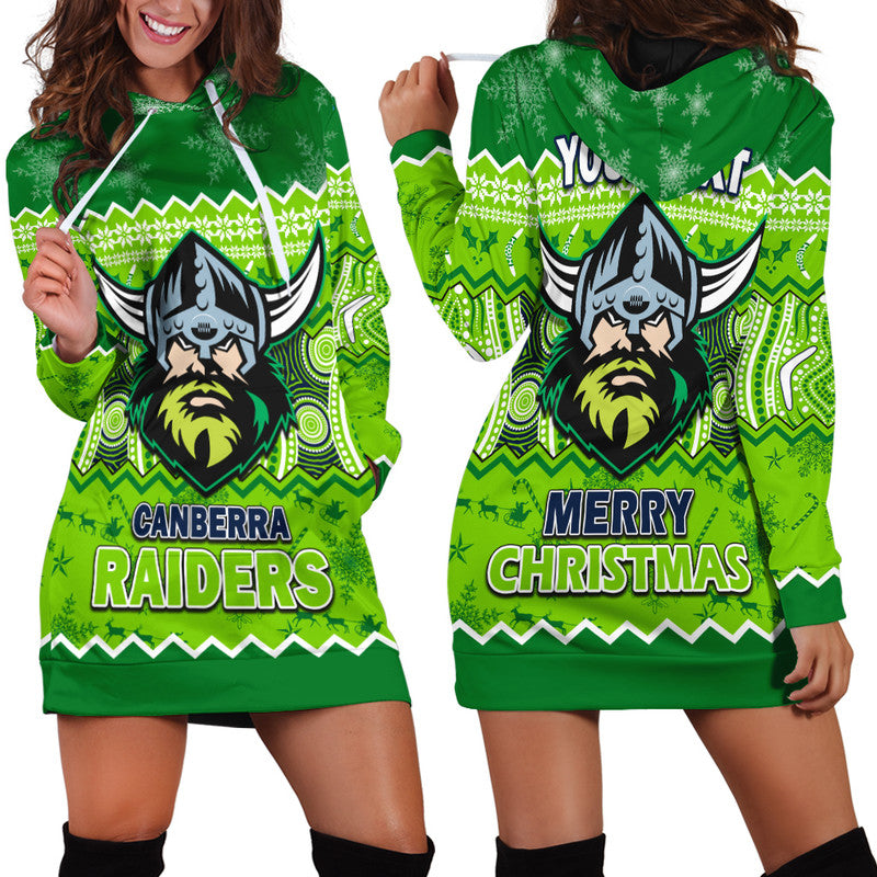 custom-personalised-canberra-the-green-machine-raiders-aboriginal-christmas-vibe-hoodie-dress
