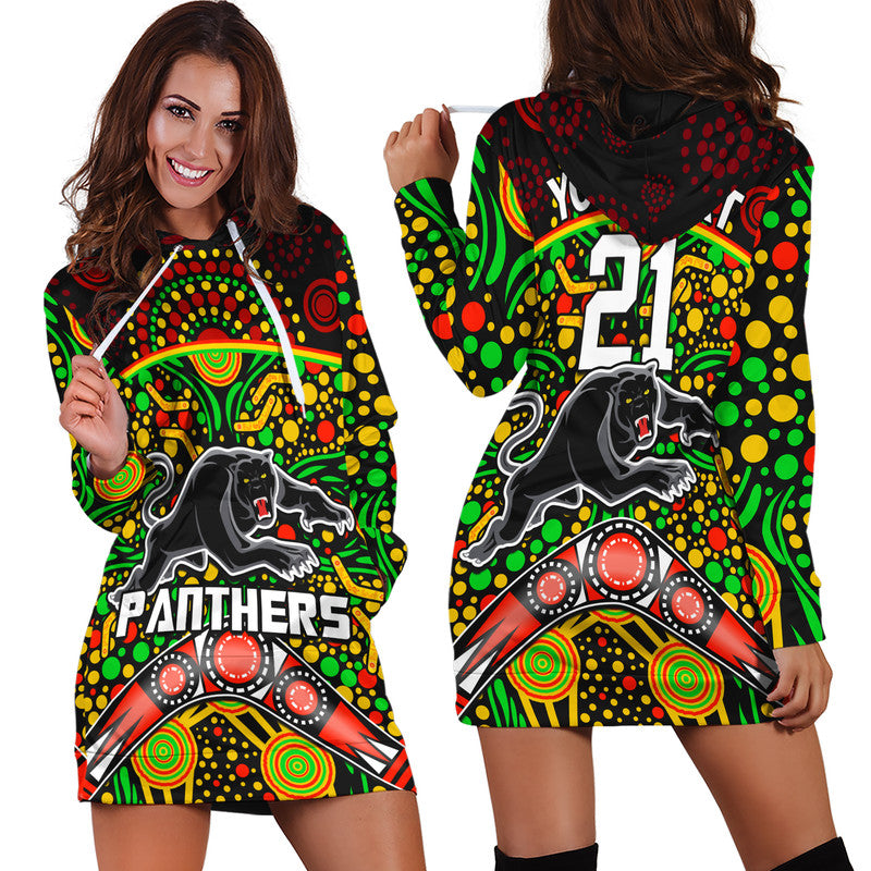 custom-personalised-panthers-rugby-hoodie-dress-boomerang-indigenous-dots
