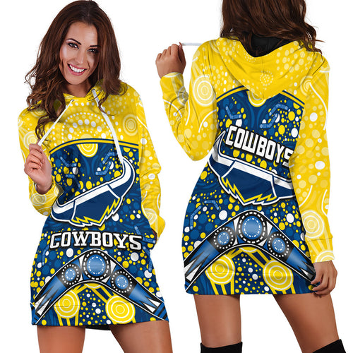 cowboys-rugby-hoodie-dress-boomerang-indigenous-dots
