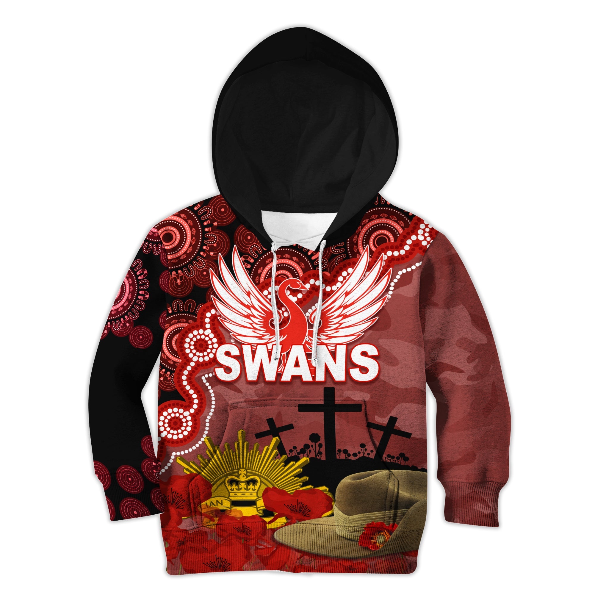 sydney-swans-football-anzac-2023-hoodie-kid-aboriginal-mix-slouch-hat