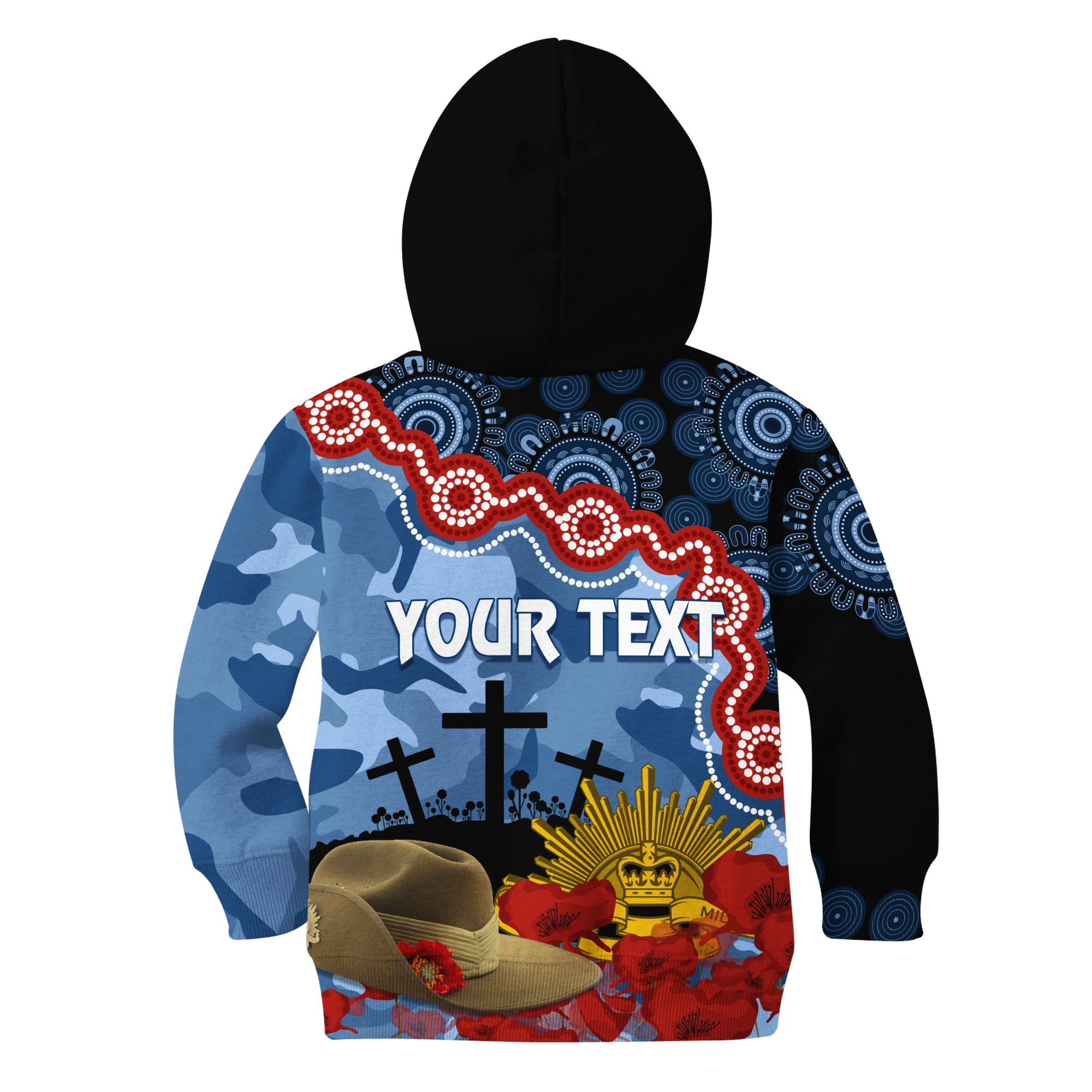 cats-football-anzac-2023-hoodie-kid-aboriginal-mix-slouch-hat