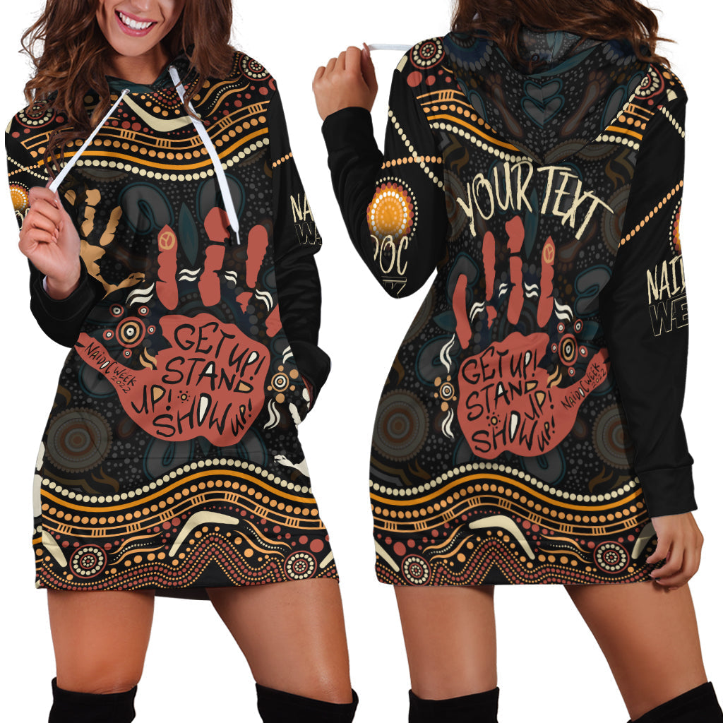 personalised-naidoc-week-2022-hoodie-dress-aboriginal-art-hand-stencils