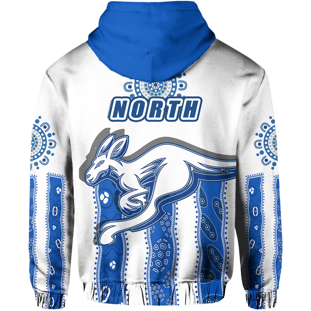 custom-personalised-melbourne-kangaroos-hoodie-indigenous-north-roos-white