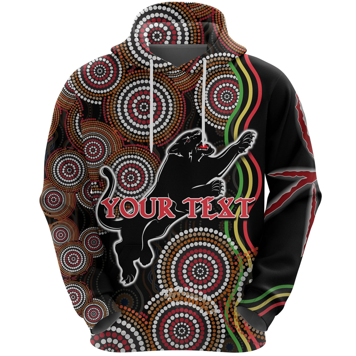 custom-personalised-panthers-black-hoodie-indigenous-penrith-version
