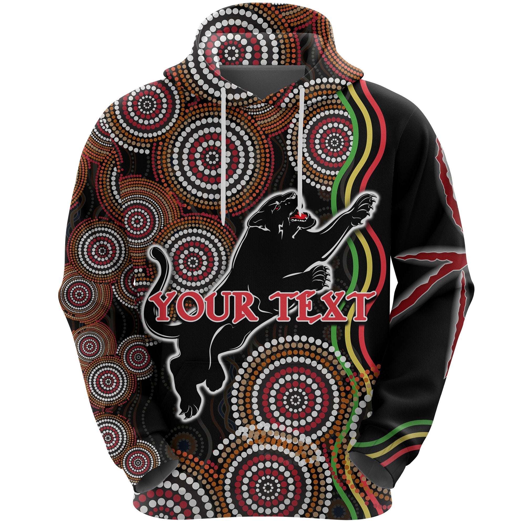 custom-personalised-panthers-black-hoodie-indigenous-penrith-version