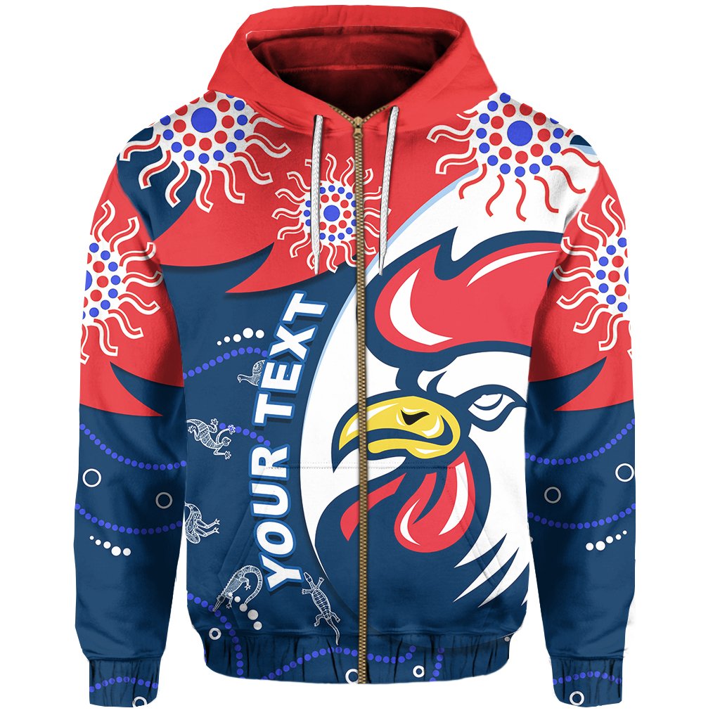 custom-personalised-roosters-zip-hoodie-sydney-forever-chooks