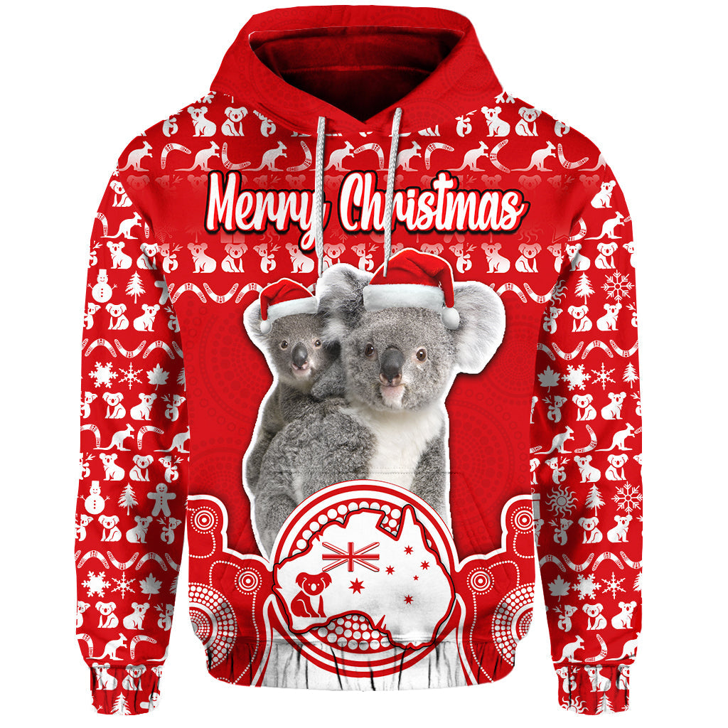 australian-koala-christmas-vibe-with-aboriginal-dot-painting-style-no1-zip-up-and-pullover-hoodie