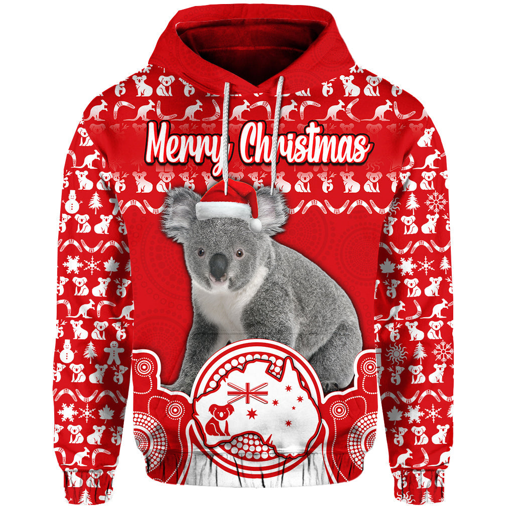australian-koala-christmas-vibe-with-aboriginal-dot-painting-style-no2-zip-up-and-pullover-hoodie