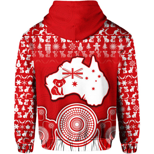 australian-koala-christmas-vibe-with-aboriginal-dot-painting-style-no1-zip-up-and-pullover-hoodie