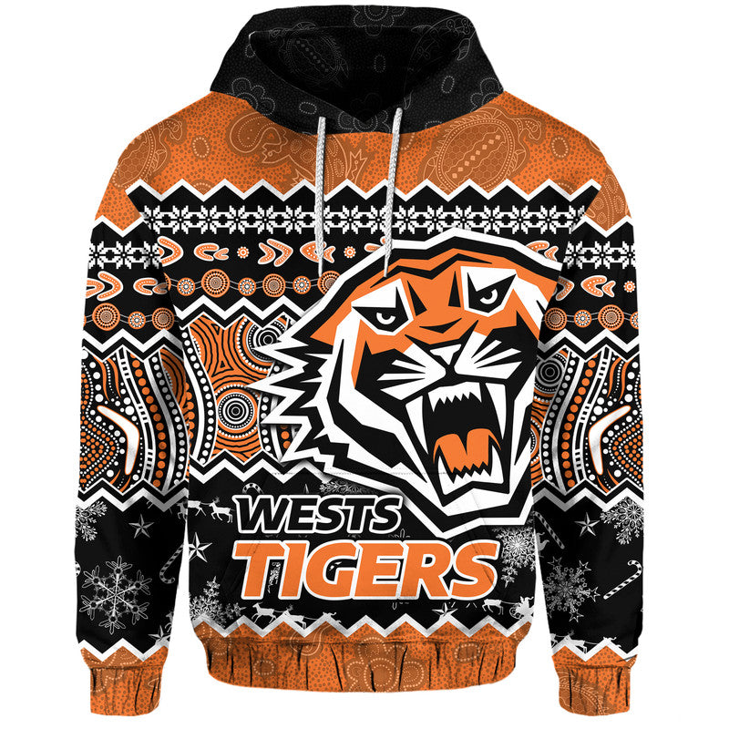 custom-personalised-wests-tigers-aboriginal-christmas-vibe-gold-version-zip-up-and-pullover-hoodie